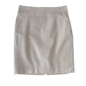 Ann Taylor Beige Linen Blend Pencil Skirt - Size 10 Petite